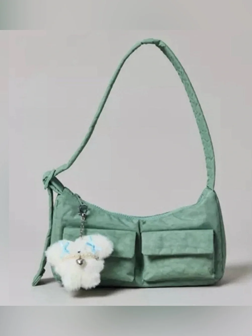 NWOT BAGGU Cargo Shoulder Bag in Seafoam Green